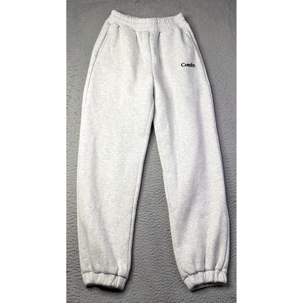 Comfrt Sweatpants Womens Size XS Gray Soft Cozt Pockets Logo Comfrt NWOT